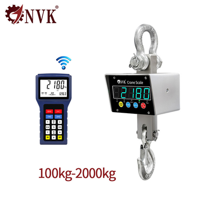 NVK 100kg-2T صناعية صغيرة 201 الفولاذ المقاوم للصدأ المواد المعلقة رافعة الميزان مع جهاز لاسلكي